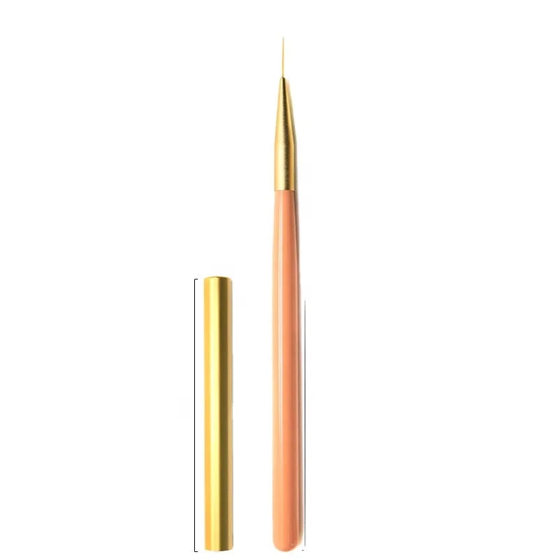 Latest Custom Thinnest Durable Wood Handle Liner Painting Nail Brush for Professional Nail Salons and Home DIY Nail Art