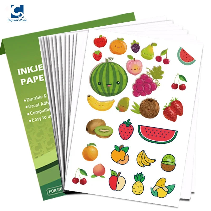 Printable Vinyl Sticker Paper for Inkjet Printer Decal Paper Tear Resistant Matte Sticker Paper for Inkjet Printer