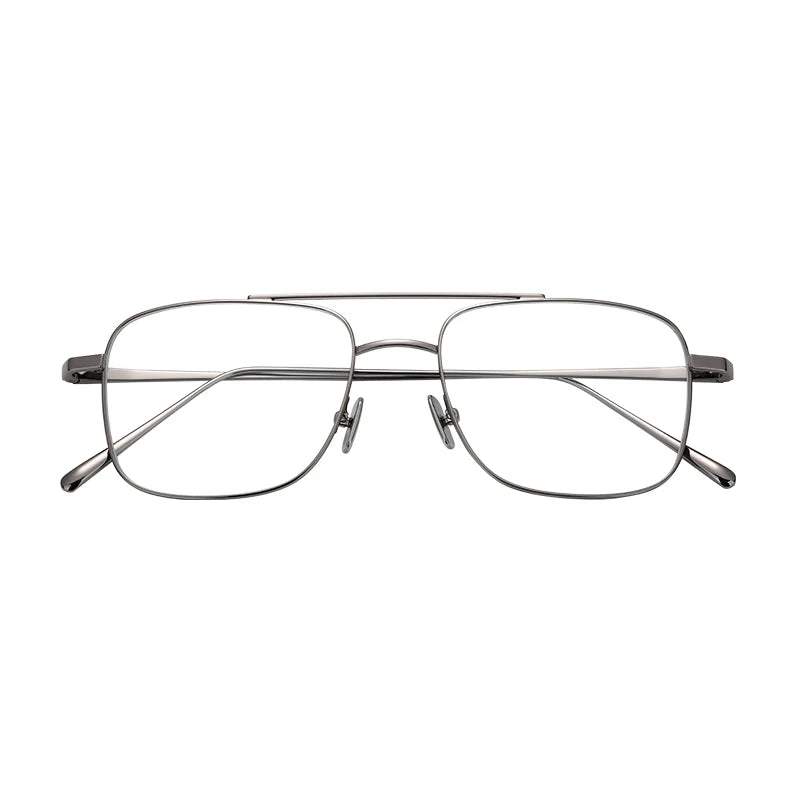 High Quality Vintage Unisex Full Rim Metal Frame Eyeglasses with Double Bridge Oval Style Diamond Face Shape Durable Lightweight