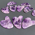 Wholesale Natural Crystal Massage Tools Custom Face Massager Chevron Amethyst Quartz Guasha