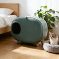 Hot Selling Factory Supply Cat Litter Box House Pet Furniture Cat Clean Litter Box Pet Cleaning Set Plastic Pet Supplies