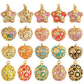 Trendy Individuality Hollow Oval Heart Star Shape Enamel Oil Dropped Charm PendantZircon Gold Plated Necklace Bracelet M02