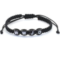 WWJD Rope Beaded Adjustable Lightweight Bracelets Woven Wristbands Bracelets