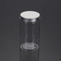 Wide-Mouth Pet Plastic 650ml Jam Jar with Aluminum Cap for Food Candy Sugar for Cookies Snacks Chocolate Noodles Chewing Gum