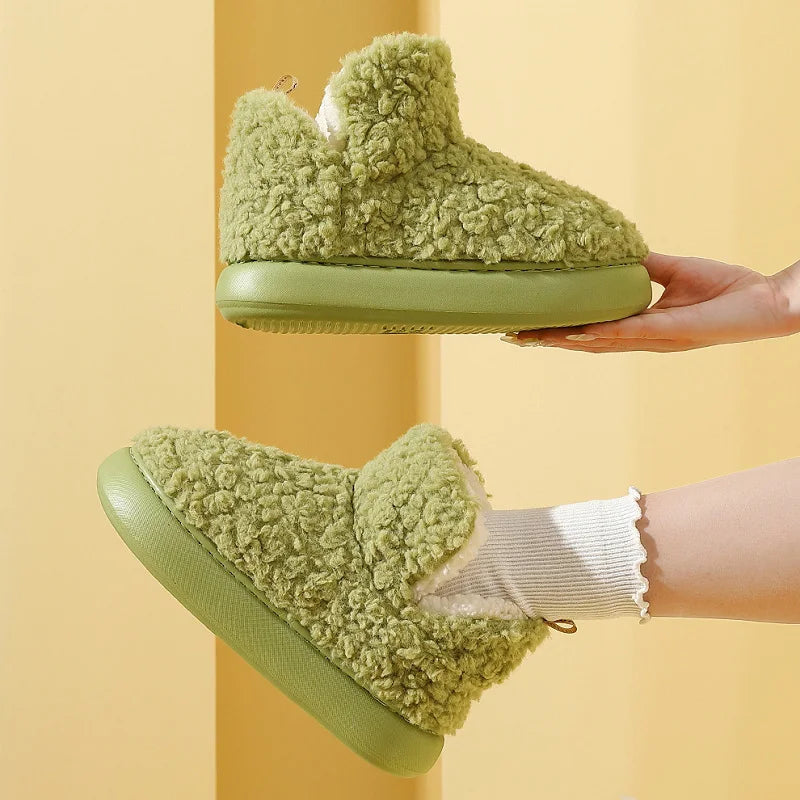 Furry Cotton slippers Winter High-top Cotton Shoes Non-slip Outside Wearing Men Snow Boots Wholesale
