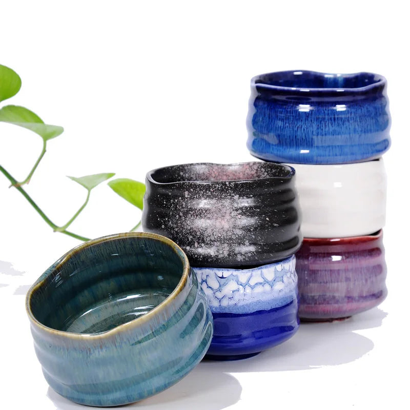 2025 Hot Selling Handmade Eco-Friendly Minimalist Ceramic Japan Matcha Bowl Set Custom Color Chawan Tea Bowl