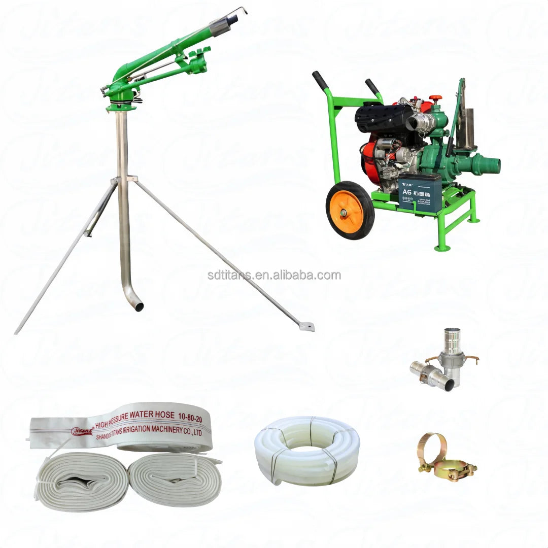 Titans Farm Irrigation Sprinkler Adjustable Metal Farm Irrigation Rain Gun for Orchards Tea Gardens Irrigation MegaBDM