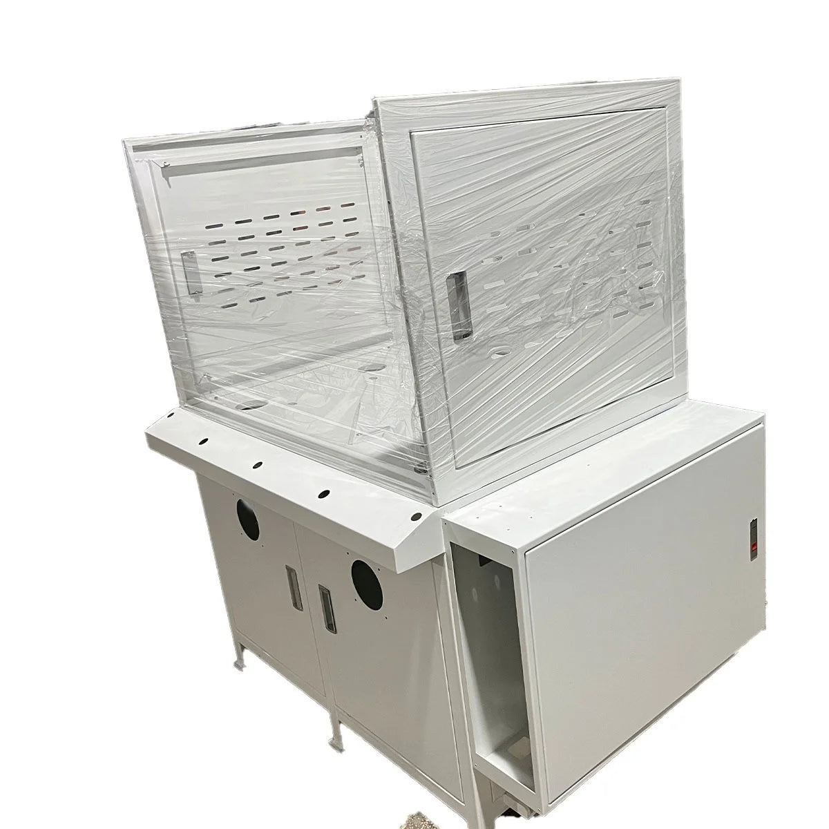 Custom Stainless Steel Sheet Metal Chassis Cabinet Shell Laser Bending Powder Coating for Fabrication Welding Machine