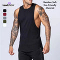 Wholesale Gym Vest Mens Sportswear 95% Bamboo Sleeveless Athletic Workout Fitness Bodybuilding Tank Top