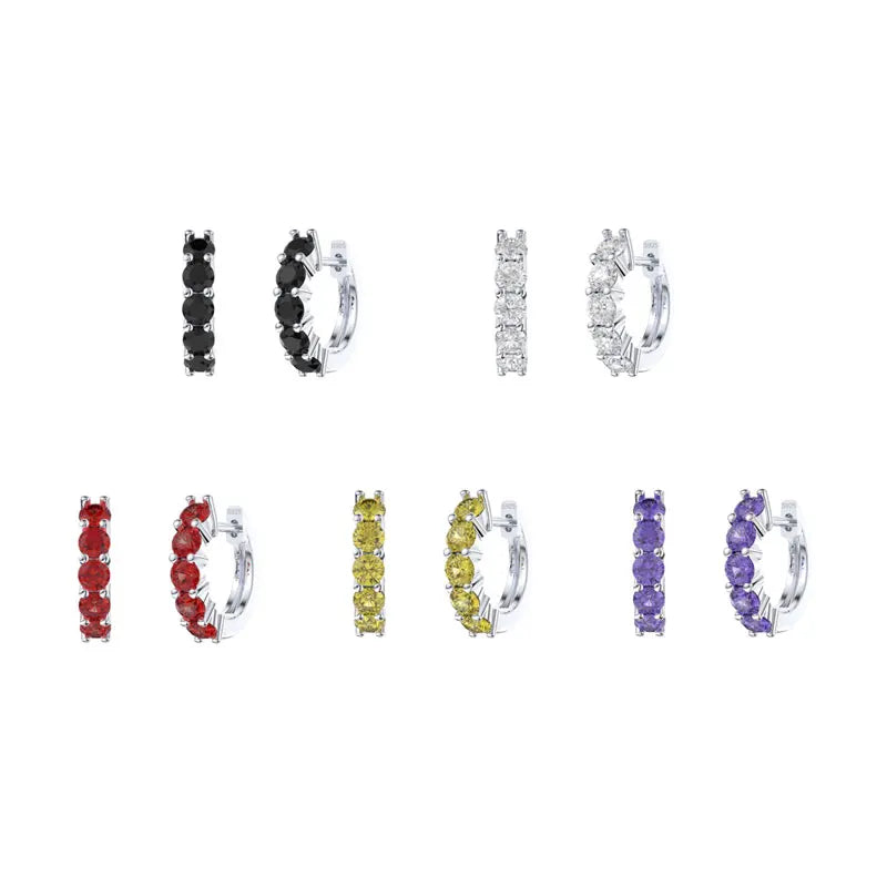 APE120 RINNTIN S925 Sterling Silver Post Mini Cartilage Helix Huggie Hoop 14mm Hoop Earrings for Women