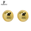 18K Gold Geometrical Ball Stud Earrings for Women 925 Sterling Silver Simple Earring Designer Custom Fine Jewelry Wholesale