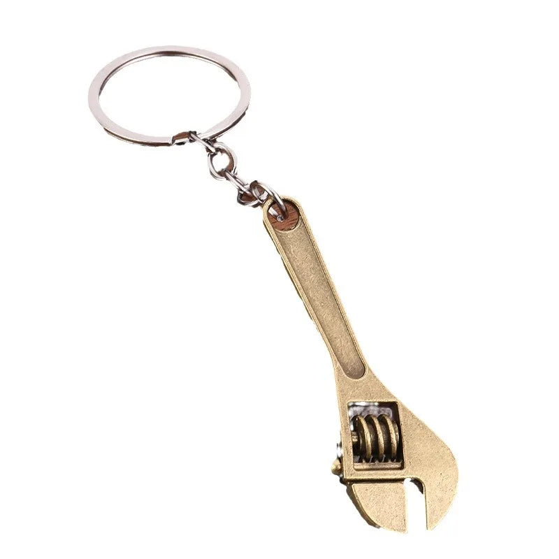 Creative Mini Simulated Car Hammer and Wrench Screwdriver UV Printed Zinc Alloy Carabiner Fashion Tool Keychain Gift