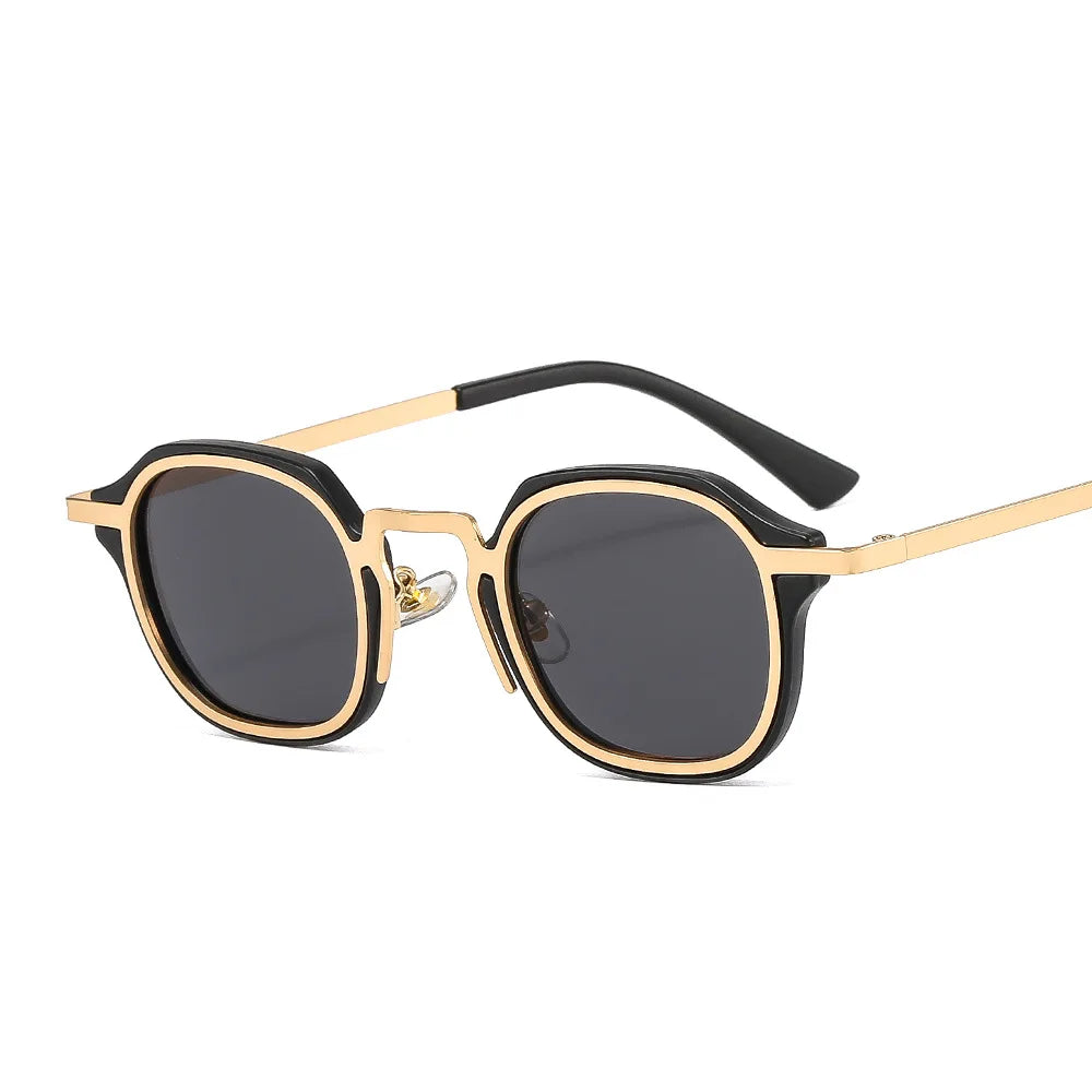 Square Punk Sun Glasses Retro Custom Sunglasses 2024 Vintage Metal Fashion Classics Designer Unisex Sunglasses