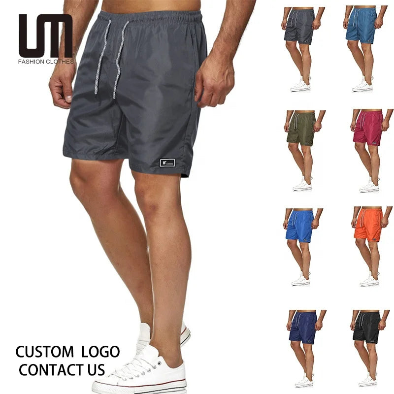 Cheap Wholesale Summer Casual Men Loose Plus Size Multi Color Beach Sports Shorts