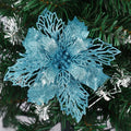 With Sequin Style Christmas Flower Hollow-carved Design Christmas Tree Accessory Manual Flower Pendant Decoration