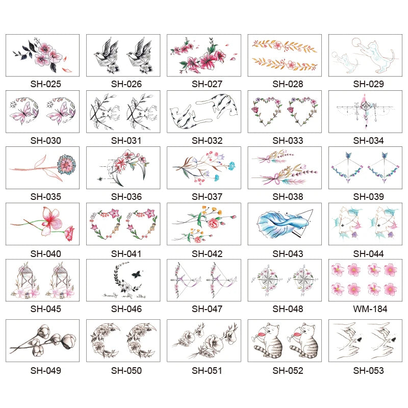 Small Arm Body Tattoo Sticker Hand-Printed Non-Toxic Temporary Waterproof Design New & Unique
