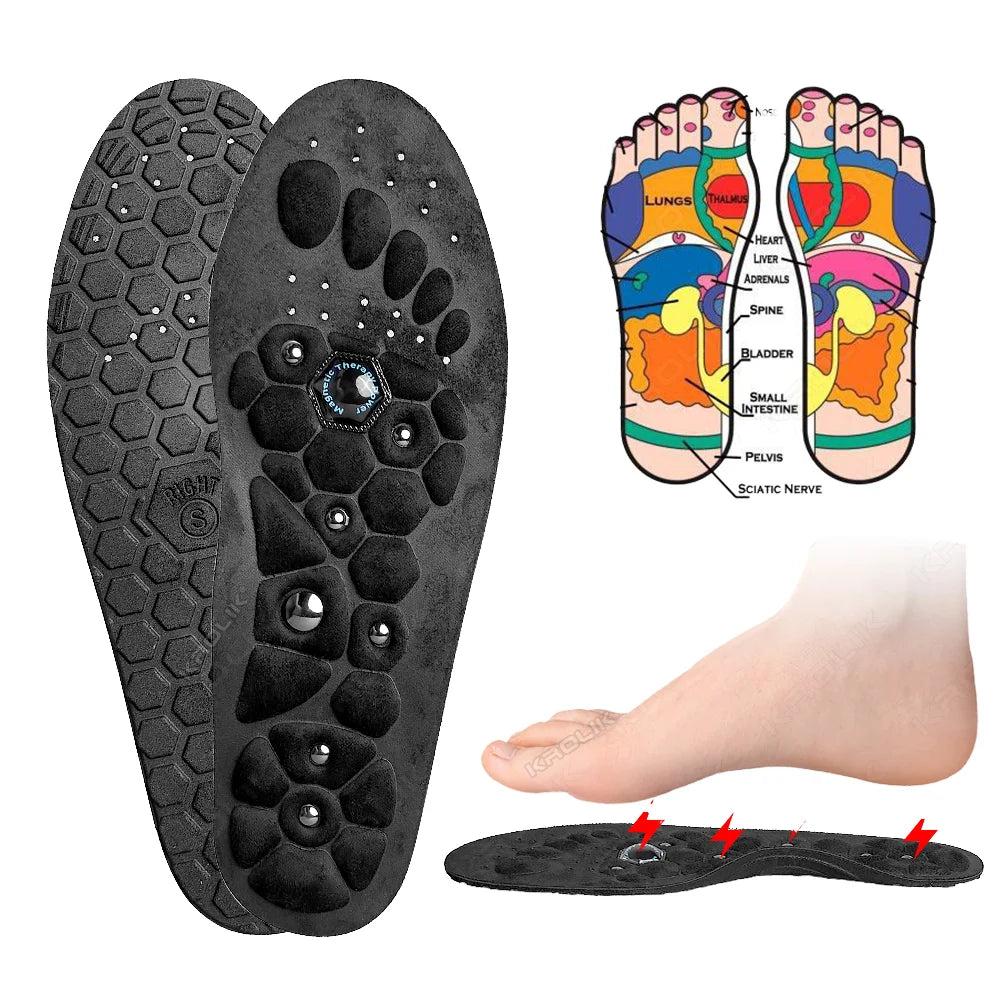 Magnetic Insoles with 7 Flexible Massage Magnets-Foot Therapy Inserts for Blood Circulation Pressure Relief & Unisex Us