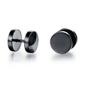 Korea Stainless Steel Round Earring Cool Men's Earrings Stud Earrings for Men and Woman