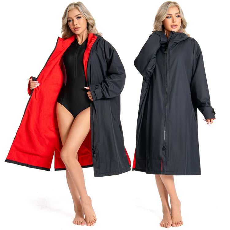 Custom Multi Colors Custom Quick Dry Fleece Lined Surfing Poncho Coat Kids Adults Swim Parka Jacket Waterproof Changing Robe
