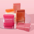 Custom Logo Private Label Long Lasting 6-Color Mineral Cheek Blush Stick Waterproof for Fair Skin Tone