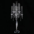 9 Arms clear Crystal Glass Hurricane Wedding Candelabra with Tube MH-Z0246