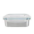 Leakproof Bento Lunch Box with Removable Divider Tiffin Box Plastic Lid Stainless Steel Lunch Box Adults Kids Microwave Safe