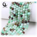 Zhe Ying 6/8/10mm Chrysoprase Beads Heailing Crystal Chrysoprase Beads Bracelet Gemstone Necklace Natural Chrysoprase Beads