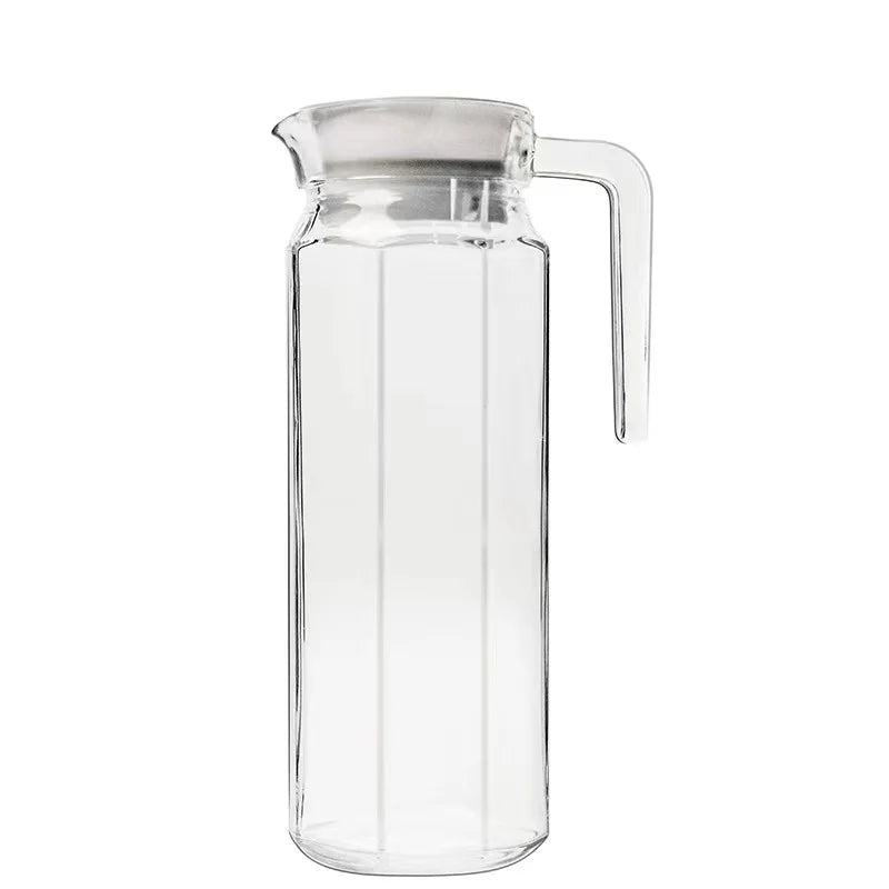 Wholesale 1.1L Glass Eco-Friendly Water Bottle 40oz with PP Plastic Lid and Cap Applicable for Adults