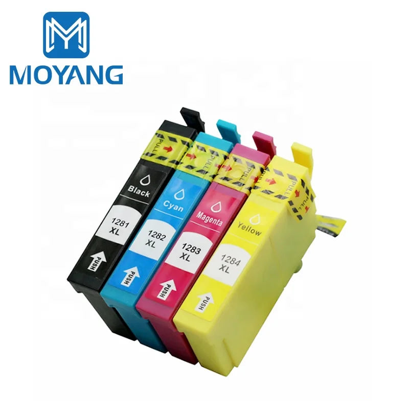 MoYang Compatible for EPSON T1281-4 Ink Cartridge Stylus S22/SX125/SX420W/SX425W/BX305F/BX305FW Printer Cartridges T1281 T1284