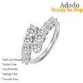 Factory Jewelry S925 Sterling Silver Vvs Gra Moissanite Open Environmentally Friendly Custom Wedding Jewelry Rings