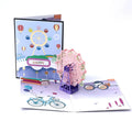 Personalized Paper Craft Ferris Wheel Happy Birthday Card Thank You Pop up 3d Card