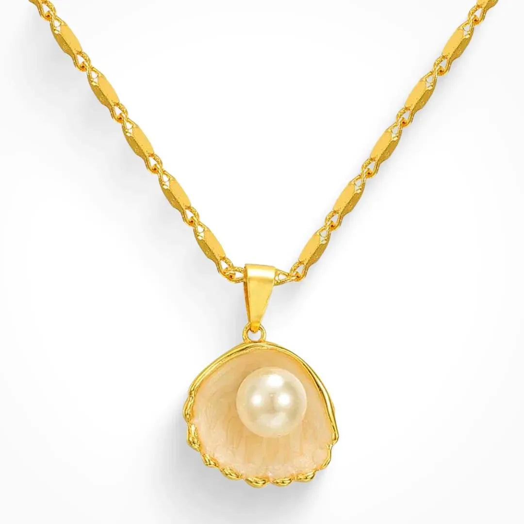 Milskye Unique Fashion Appearance Jewelry Brass 18K Gold Pearl Necklace