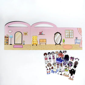Custom Waterproof Reusable Folding Sticker Book Foldable Creative Stickers Book for Kids