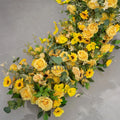 Wedding Hall Yellow Flower Arrangement Landscape Wedding Arrangement Artificial wedding flower table decoration
