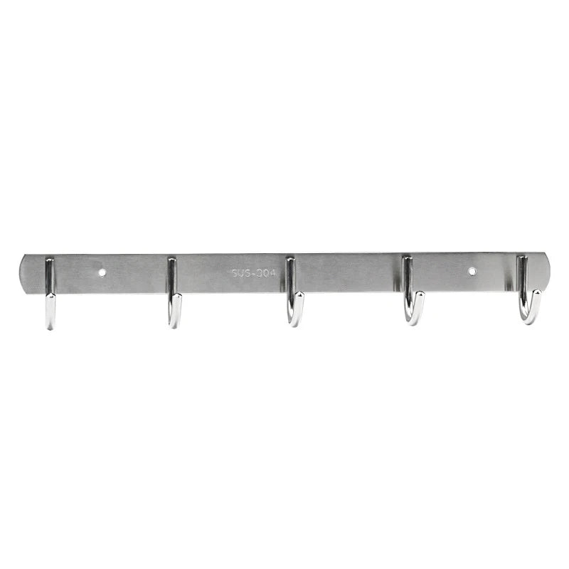 Zuogang Stainless Steel Mirror Mount 5-Hook Eco-Friendly Durable Bathroom Kitchen Coat Towel Hanger Rack for Home Use