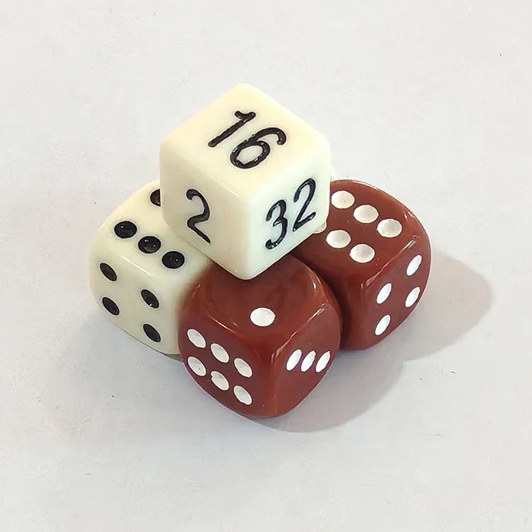 D6 Deluxe Light Red Dice 16mm Black Spots Standard Dice