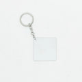 Qualisub Personalized 1mm Thick Square Aluminum Keychains Sublimation Keychain Double Sided Glossy Sublimation Metal Keychain