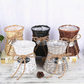 Living Room Decoration Creative Small Storage Wicker Hand Woven Flower Basket