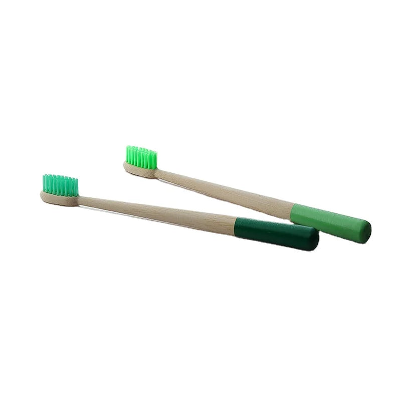 New  Personalized Biodegradable Bamboo Toothbrush Conical Handle