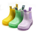 OEM logo Gumboots New Arrival Toddler Waterproof Chelsea Rain Boots SEBS Glittering Kids Boot for Children