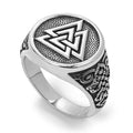 Stainless Steel Nordic Design Norse Amulet Valknut Ring Viking Jewelry