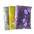 Hologram PU Laser Glossy Snake Foild Faux Leather Rolls for Making Shoe Bag Purse Handbags