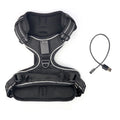 Custom XL Dog Harness Set with LED No-Pull Nylon Pet Harness & Reflective Pull-Free Leashes Fiber Collar Leash Walking