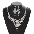 Luxurious Styles Rose Gold Bridal Wedding Crystal Jewelry Sets