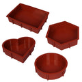 DIY Large Heart Circular Rectangular Baking Silicone Mold Mousse Cake Baking Tool