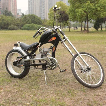 50cc Fat Tire Gasoline Petrol Engine Motorized Motor Bike Chopper Bicycle