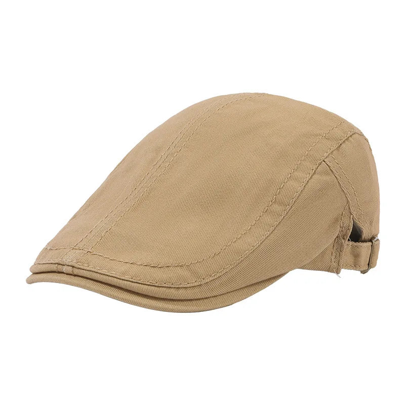 Outdoor Plain Classic Newsboy Flat Base Cap Men's Hunting Hat Solid Beret Hat for Women Beret Cap for Men