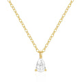 Hot Water Drop Diamond S925 Sterling Silver Necklace 18K Gold Plated Jewelry for Wedding Gift
