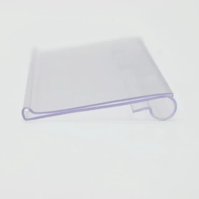 Clear PVC Price Tag Display Label Holder Plastic Hook PVC Plastic Label Holder