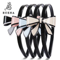 Popular France Styles Bowknot Headband Fashion Womens Girls Acetate Headbands Colorful Bow Knot Hairband